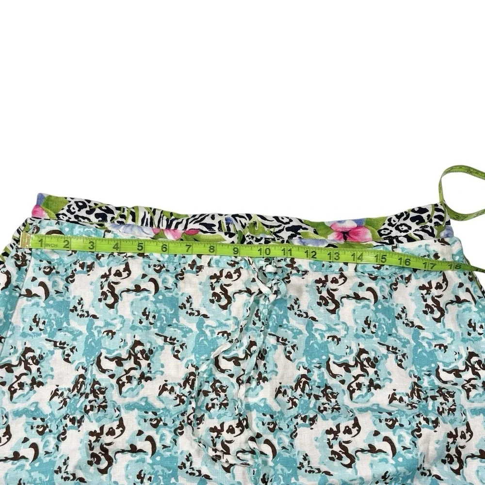 2pk‎ Choices XL Multicolor Linen Skirt Floral Animal Print Tropical Coastal